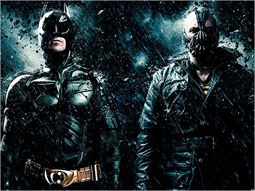 Batman (Christian Bale) & Bane (Tom Hardy)